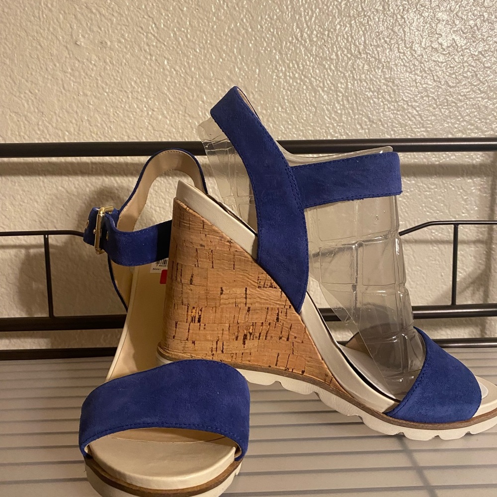 Blue Nine West Wedge Size 11